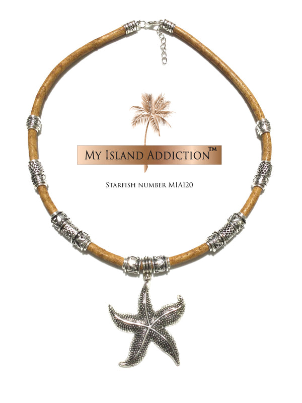 My Island Addiction LLC Leather Choker Starfish Necklace MIA120